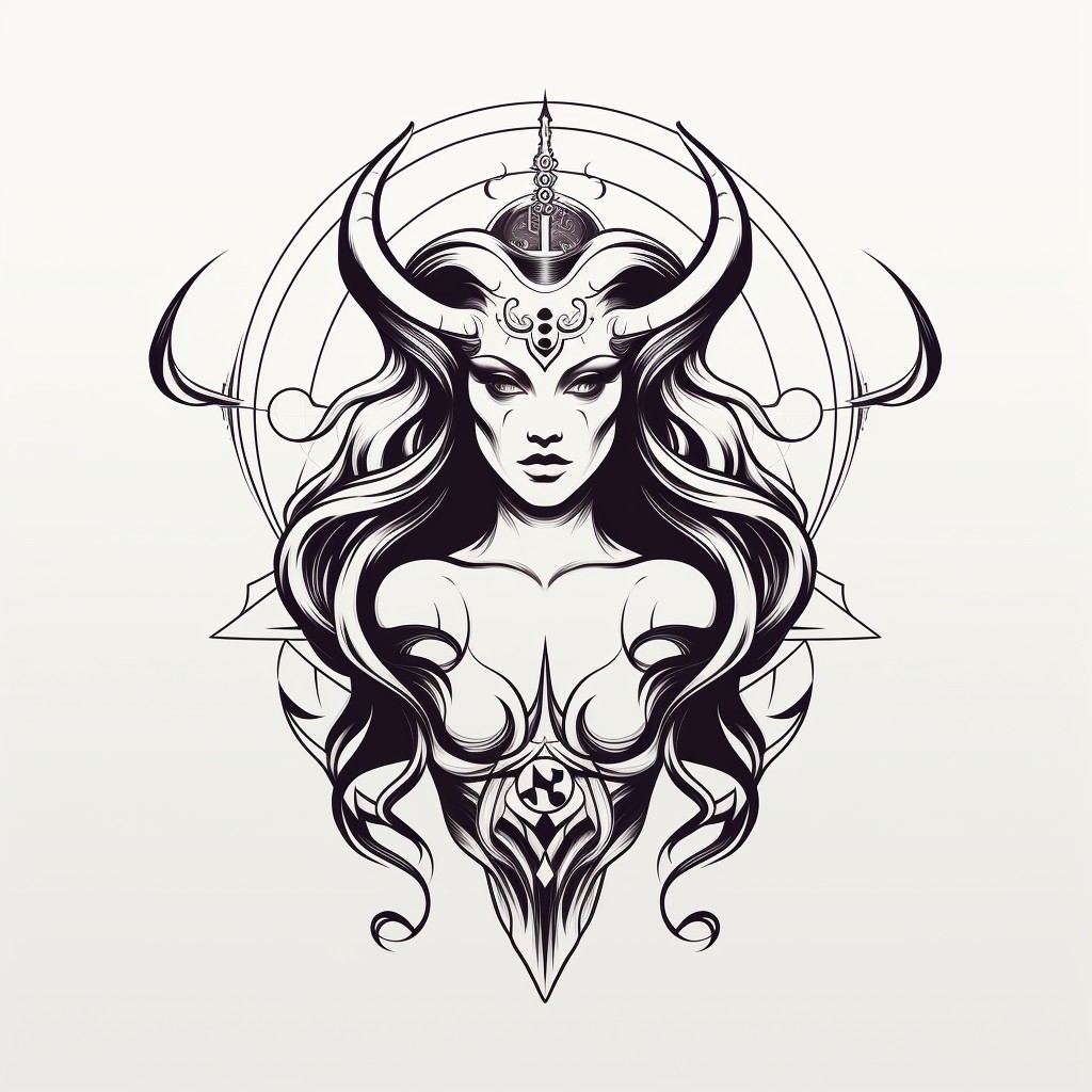 Lilith - tatoo inspirace via AI Midjourney 26